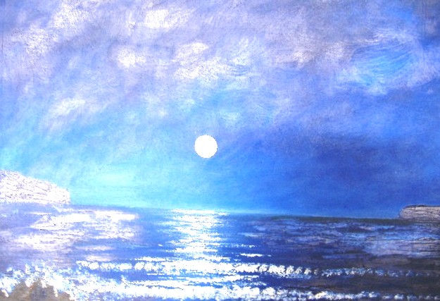 Nocturno marino Oil Canvas Marine Painting