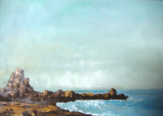 Mar y rocas Oil Canvas Marine Painting