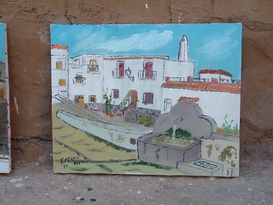 Alpujarra Almeria  Ohanes Fuente Oil Canvas Landscaping