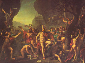 Leonidas at Thermopylae', 5th century B.C., (c. 1814)