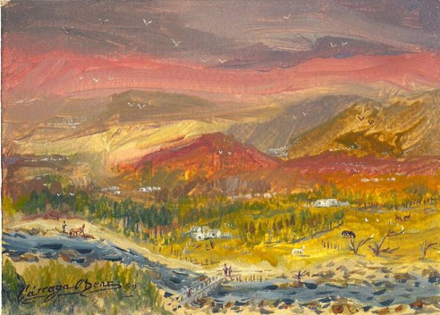 Atardecer junto al río.
