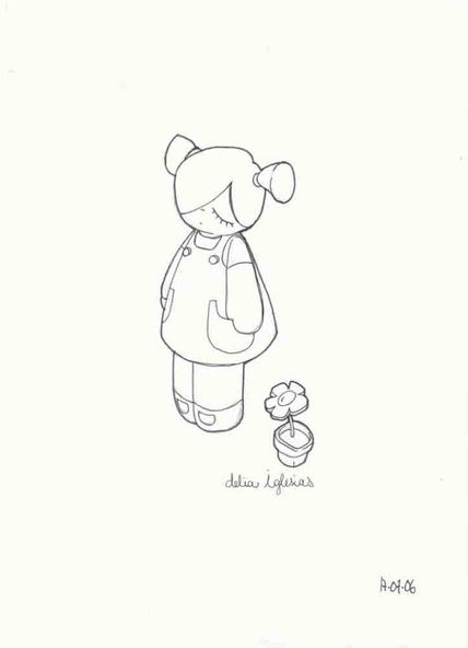 Nena y maceta