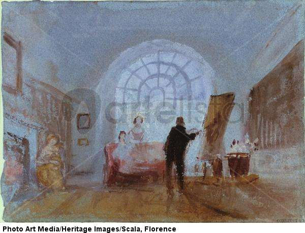 Artista trabajando en un caballete, 1828