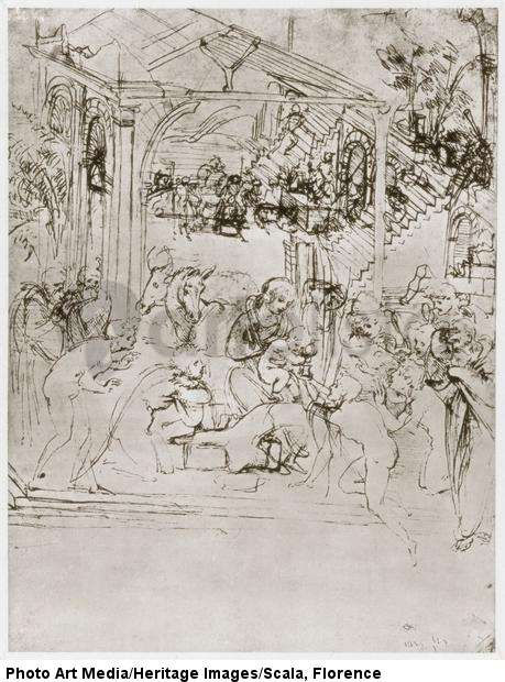 Estudio para La Adoración de los Reyes, c. 1480
