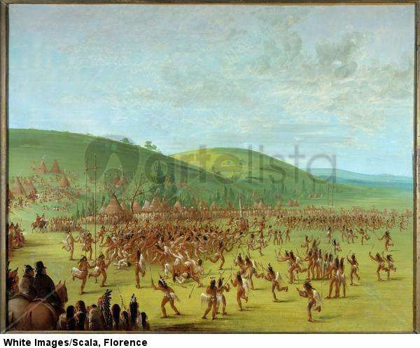 Indians of America: 'Ball Game among the Indians' 1835
