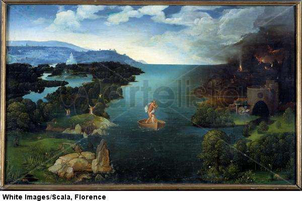 The passage of the Styx Charon on his boat to the Underworld.