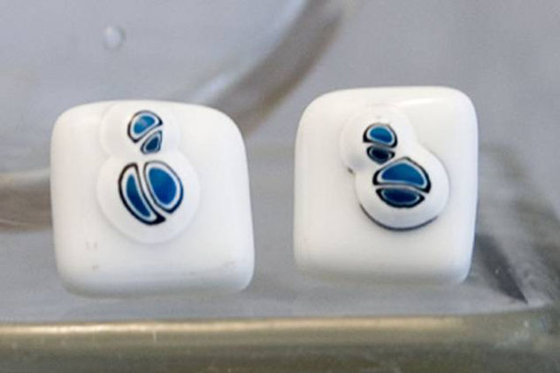 PENDIENTES BLANCO Y AZUL 