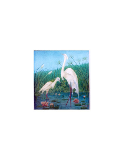 garzas blancas Oil Canvas