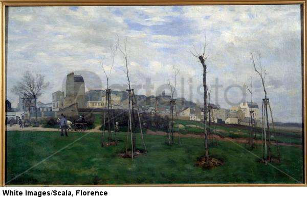 Vista de Montmartre tomada desde la Ciudad de las Flores en Batignolles 1869