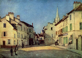 Rue de la Chaussee à Argenteuil or Place à Argenteuil 1872.