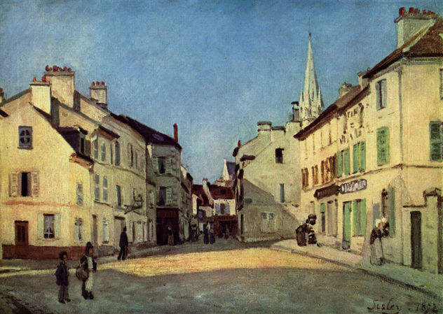 Rue de la Chaussee à Argenteuil o Place à Argenteuil 1872.