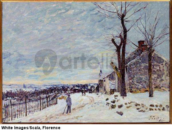 Snow time in Veneux-Nadon (Veneux Nadon in Seine-et-Marne). 1880.