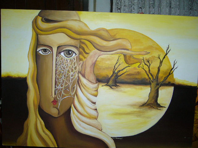 tiempo Acrylic Panel Figure Painting