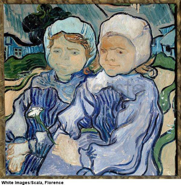 Portrait of two little girls. 1890