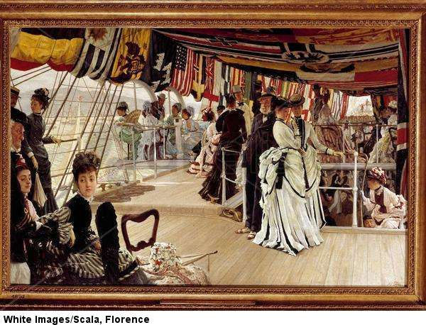 La bola a bordo de un barco alrededor de 1874. 1874.
