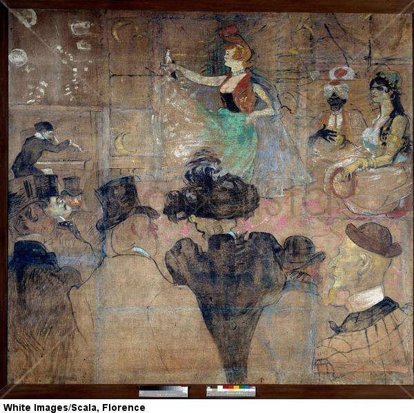 Panel para el puesto de La Goulue (Weber Louise conocida como La Goulue, 1866-1929), en la Foire du Trône en París. La danza mora o las almees. 1895.