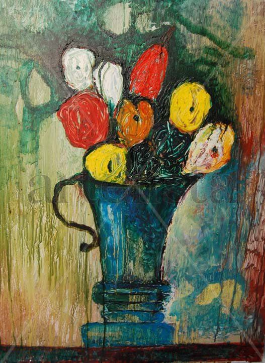 Jarrón con flores