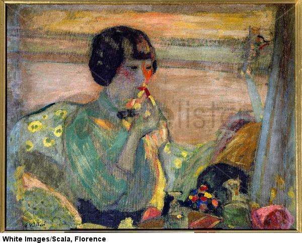 La comediante francesa Marthe Mellot (1870-1947) maquillándose. Siglo XX.