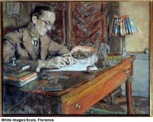 Portrait of Jean Giraudoux (1882 - 1944), French writer. 20th century.