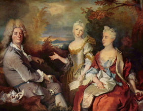 Family portrait formerly known as the portrait of the painter, his wife, and his daughter.