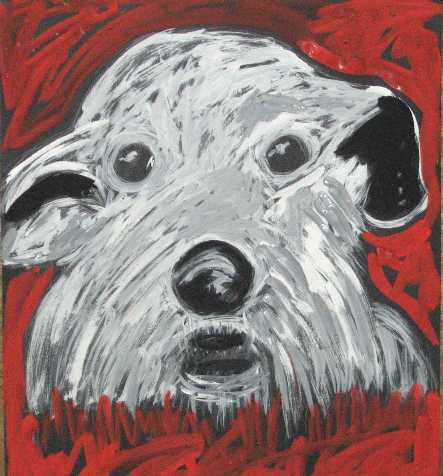 perro Mixed media Card Animals