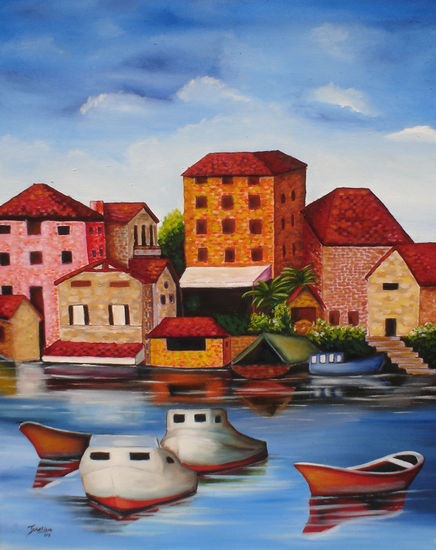 color urbano Oil Canvas Landscaping