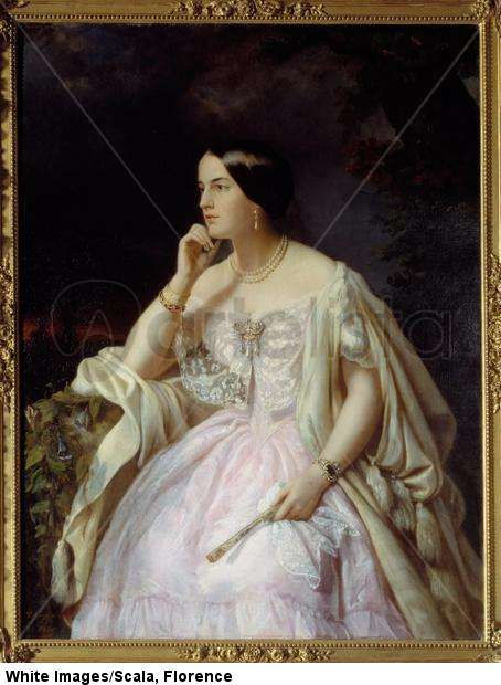 Retrato de la señorita Harriet Howard. Retrato de Elizabeth Ann Haryett (1823-1865) amante de Napoleón III. Siglo XIX.