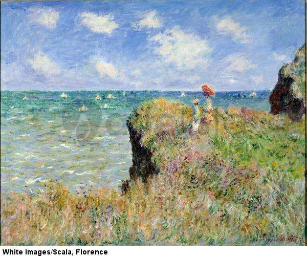 The walk on the cliff, Pourville, near Varengeville; 1882