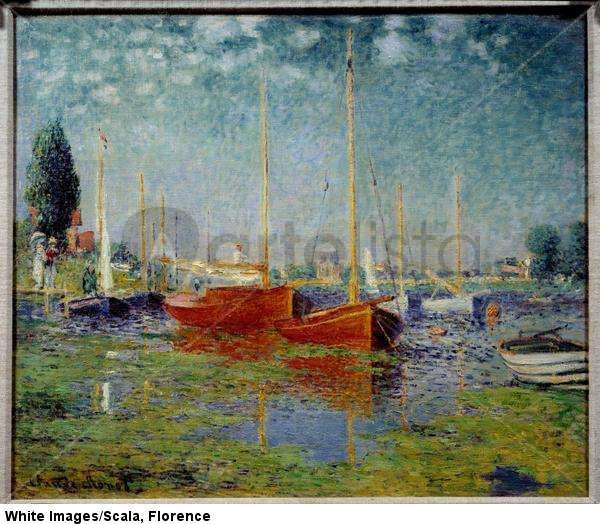 Argenteuil. Dos barcos de color rojo