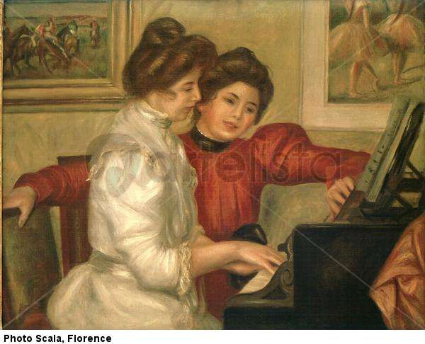 Yvonee y Christine Lerolle al piano