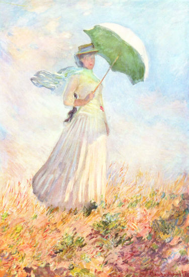 Femme a l'ombrelle tournee vers la droite (Woman with Parasol Turned to the Right), 1886 Figure Painting