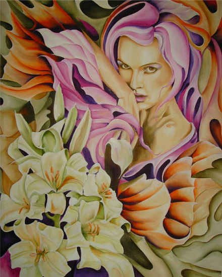 Serie Flor IX Oil Canvas Figure Painting