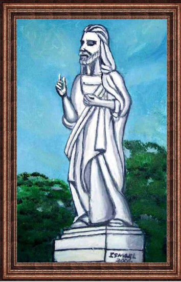 Cristo de la Habana Oil Canvas Figure Painting