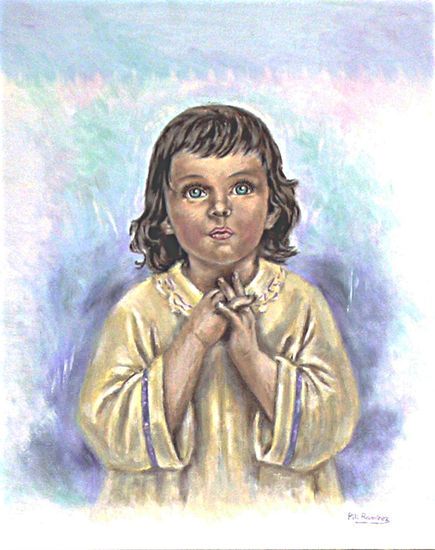 Niño Jesús Óleo Lienzo Retrato