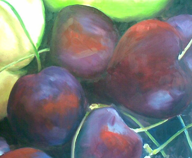 bodegón cerezas Oil Canvas Still Life Paintings