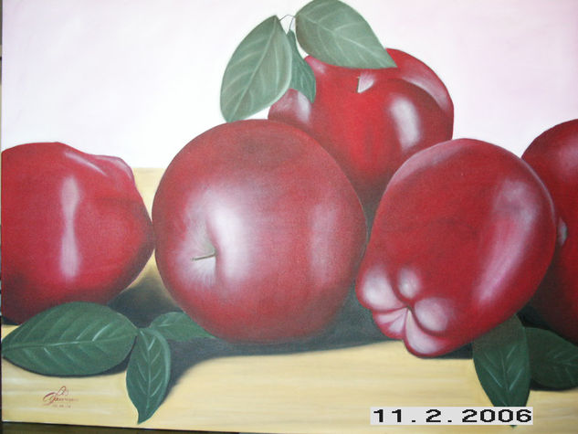 Las manzanas brillantes Oil Canvas Still Life Paintings