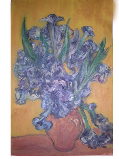 Jarrón de flores Oil Canvas