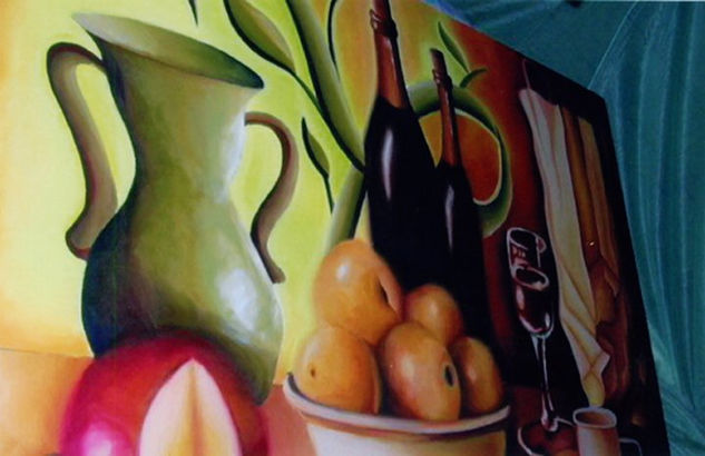 Bodegon en Perspectiva Oil Textile Still Life Paintings