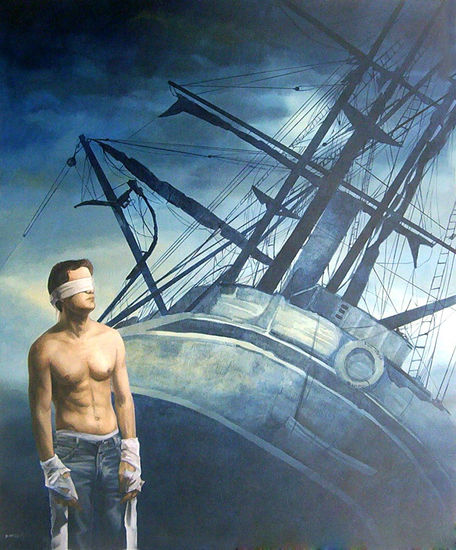 Escapando al destino Oil Canvas Marine Painting