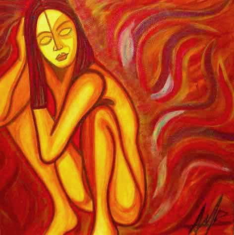 Ardiente Acrylic Canvas Nude Paintings