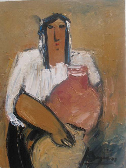 Chola con cantaro Oil Canvas Others