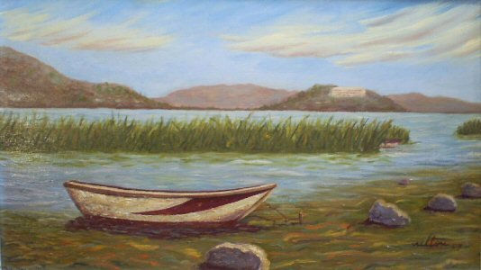 Pukina Q'ocha Oil Canvas Landscaping