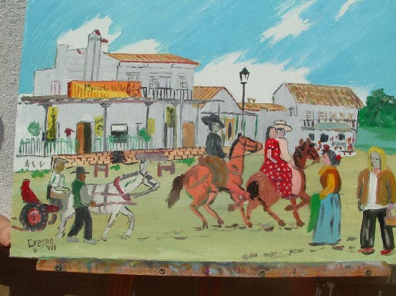 Rocio calle Almonte Oil Canvas Landscaping