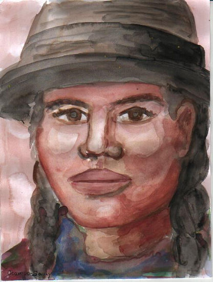 Mamalita Watercolour Card Portrait