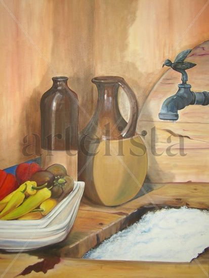 Bodegón y espuma Oil Canvas Still Life Paintings