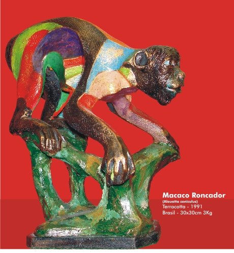 Macaco Roncador - 1991 Terracotta Figurative