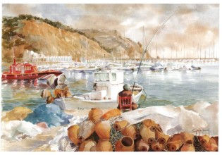 Pulperas en Jávea Watercolour Paper Marine Painting