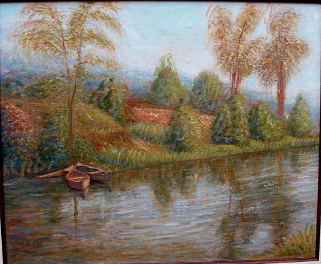 "Canal de Figueira da foz con barcas"