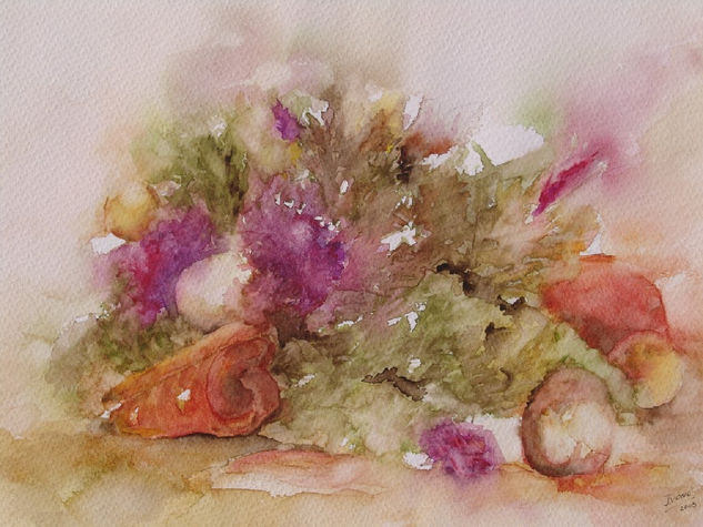 Colores que surgen II Watercolour Paper Floral Painting