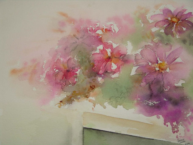 En el jardín Watercolour Paper Floral Painting